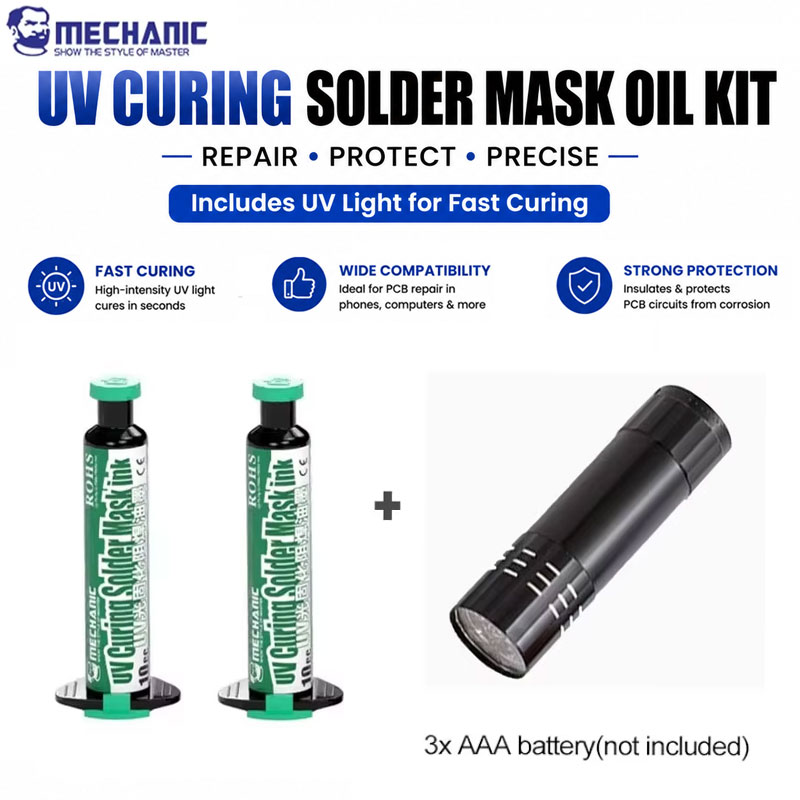 Uv Whitening Kit - Kit Minyak Hijau Solder Mask UV