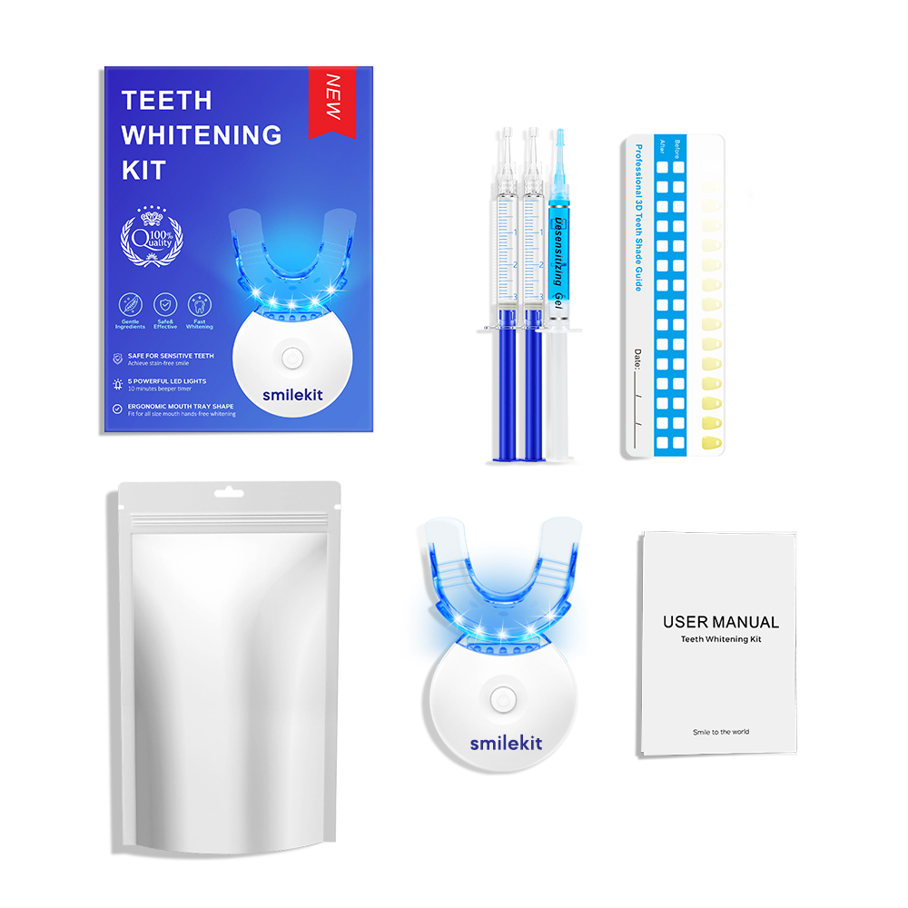 Teeth Whitening Gel - Kit pemutih gigi-5X lampu LED pemutih