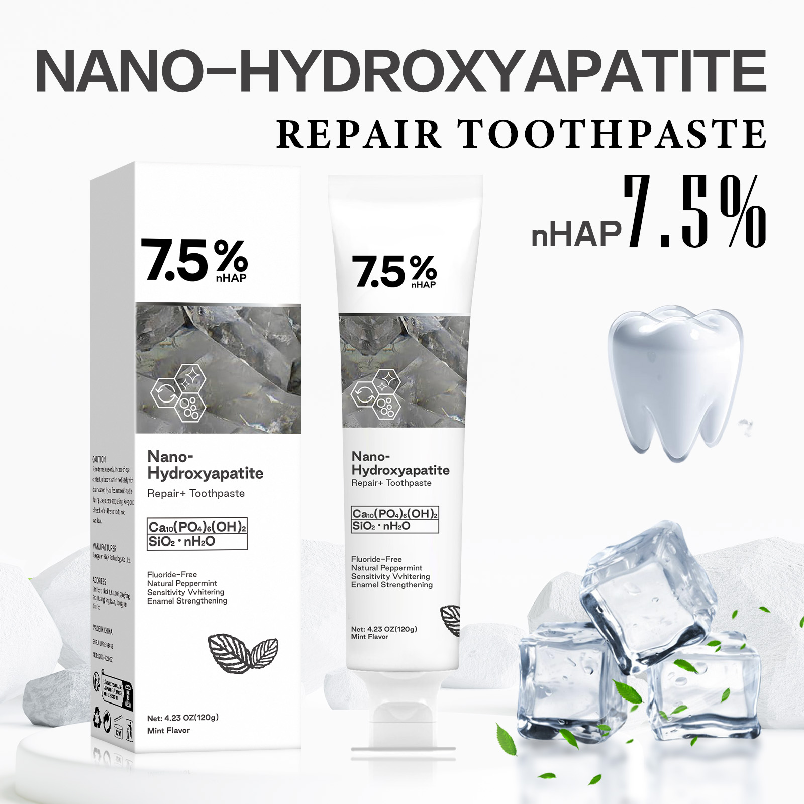 Remineralizing Toothpaste - Pasta Gigi Nano Hidroksiapatit Penghilang Noda