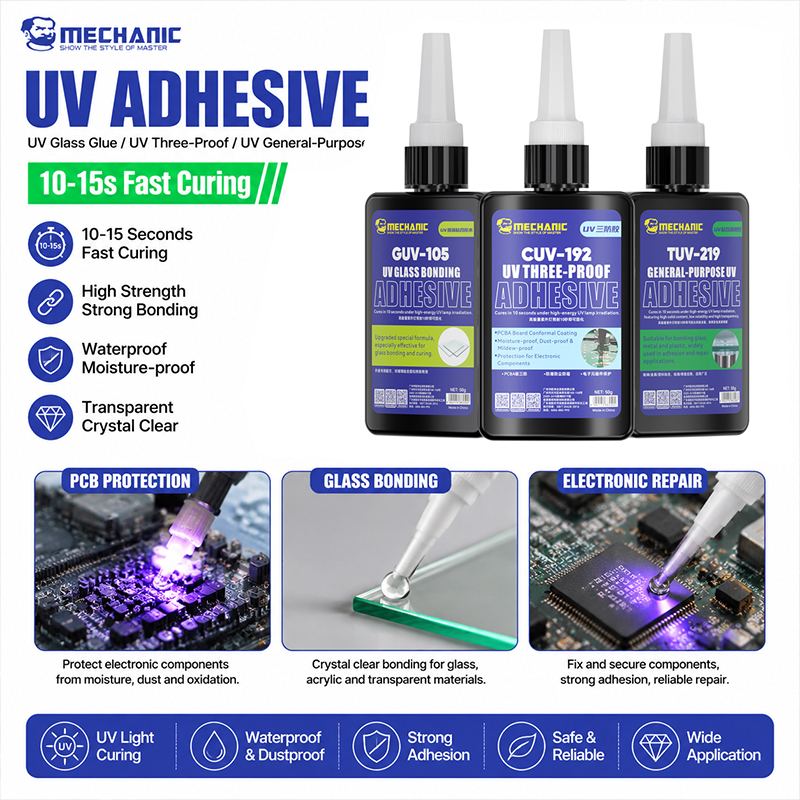 Uv Whitening Kit - Lem Perekat UV Mekanis untuk Kaca,