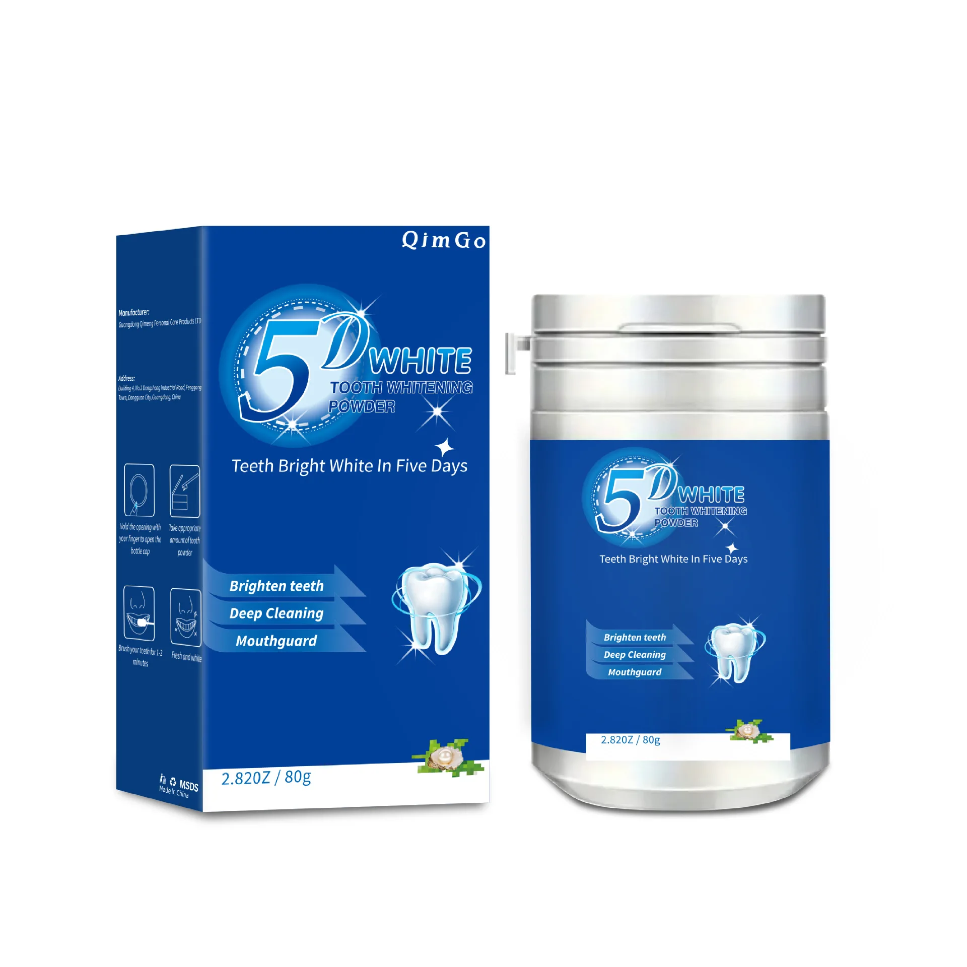 Teeth Whitening Enzymes - Bubuk Pemutih Gigi Enzim Biru 5D
