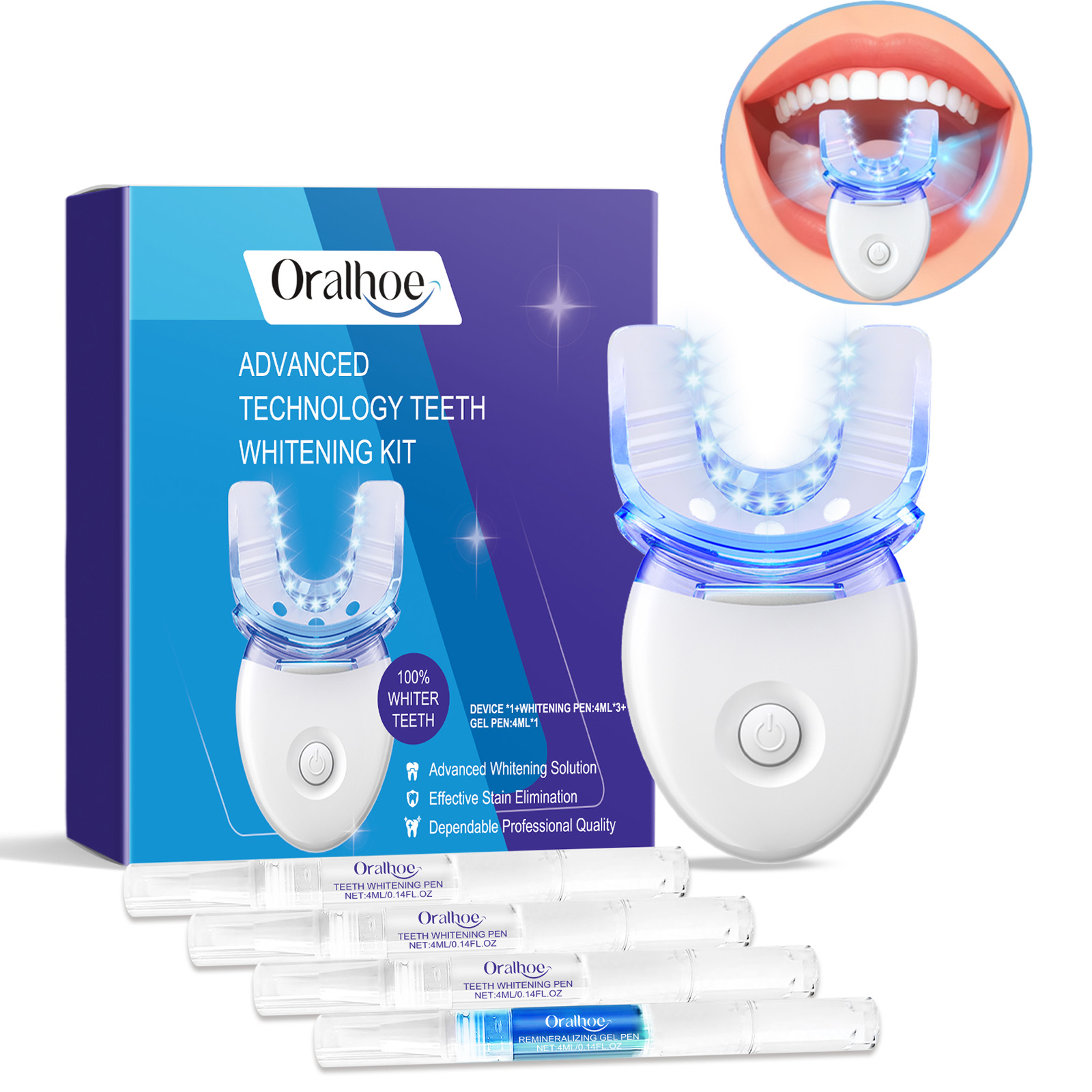 Teeth Whitening Gel - Kit Lampu LED Pemutih Gigi Profesional