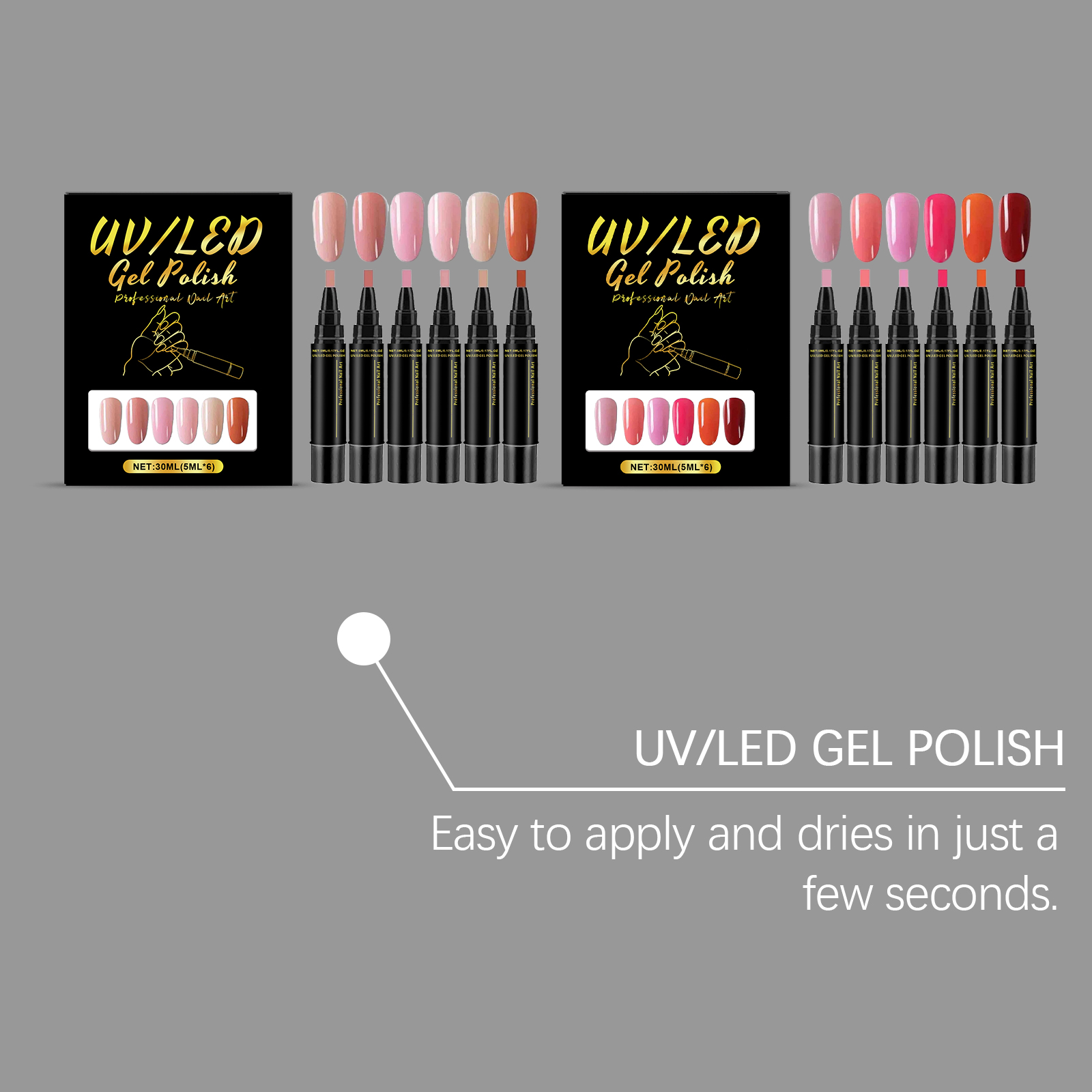 Set Pena Gel Kuku 6 Warna, Kit - Uv Whitening Kit ulasan dan harga