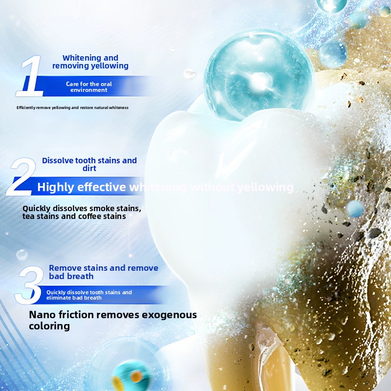 Bubuk Gigi Pemutih dan Pencera - Teeth Whitening Enzymes ulasan dan harga