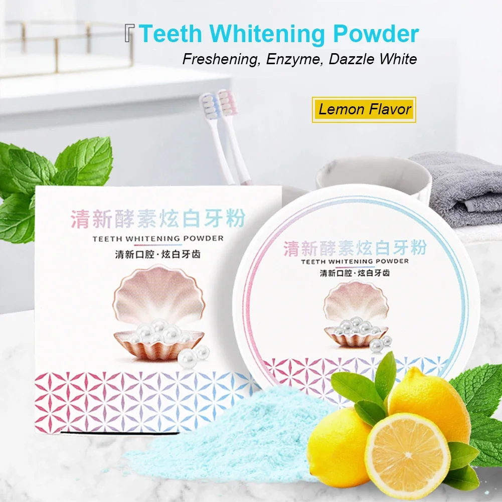 Bubuk pemutih gigi, 2 jenis, a - Teeth Whitening Enzymes ulasan dan harga